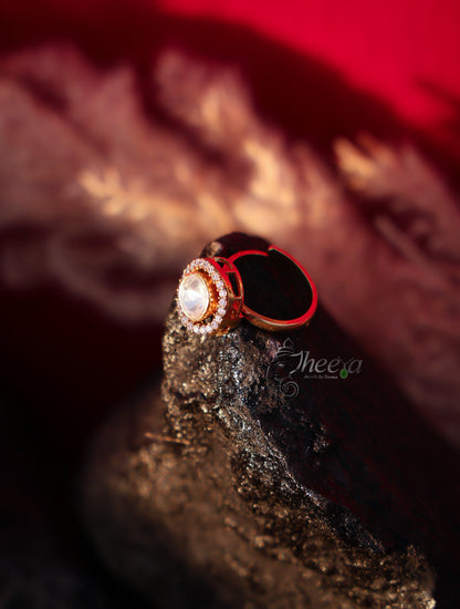 Big white moissanaite ring