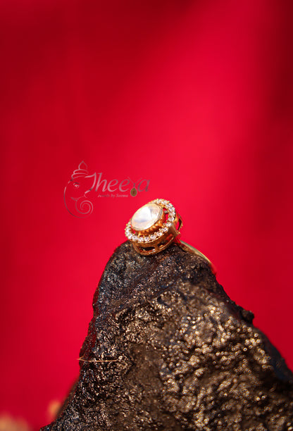 Big white moissanaite ring