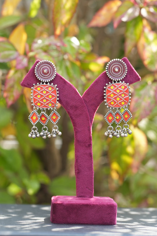 Vanya Red and maroon Earrings