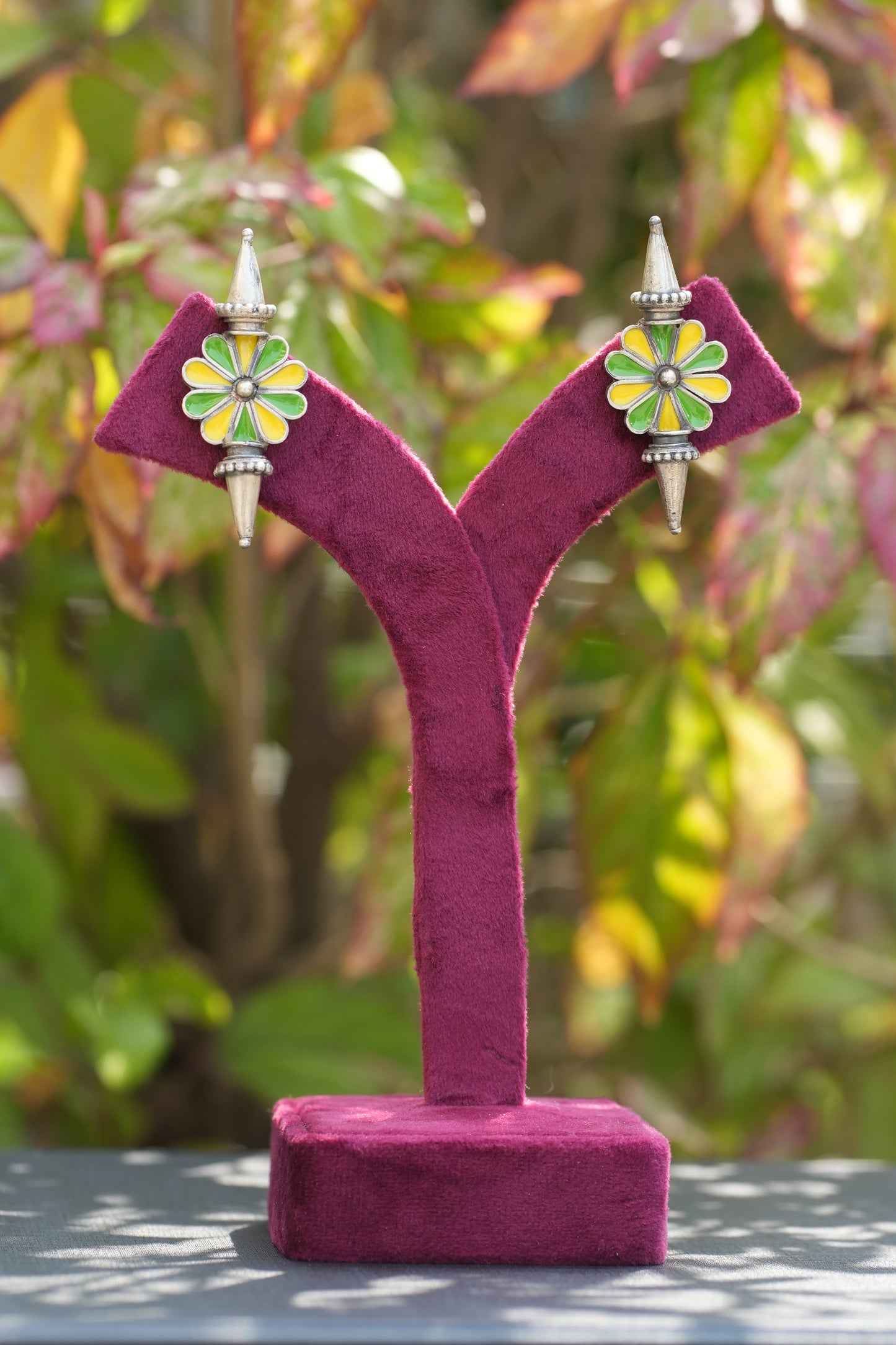 Vanya Green n Yellow studs