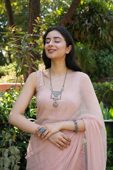 Vanya Mint n Peach Necklace