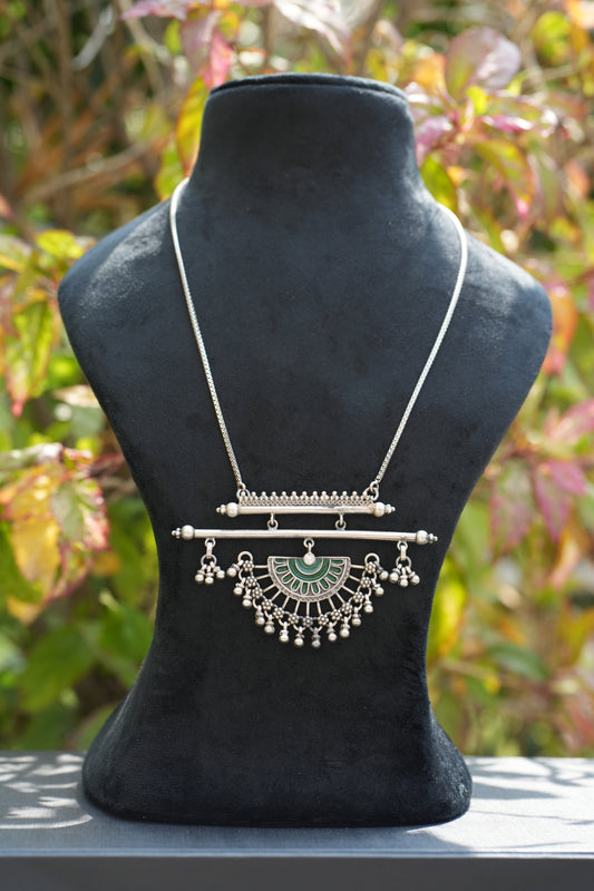 Vanya Green oxidised Necklace