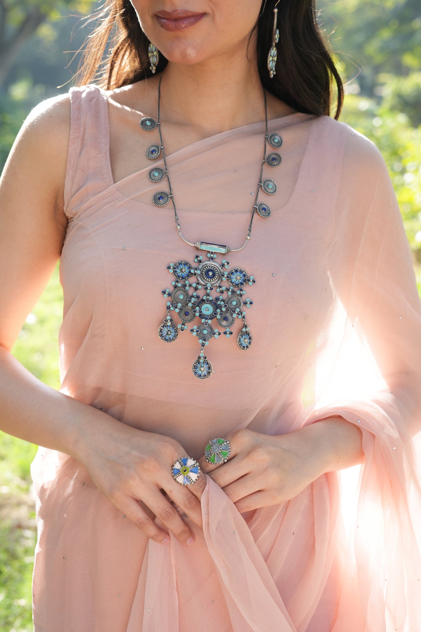 Vanya Big Blue Necklace