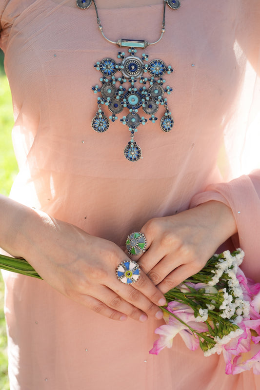 Vanya Big Blue Necklace