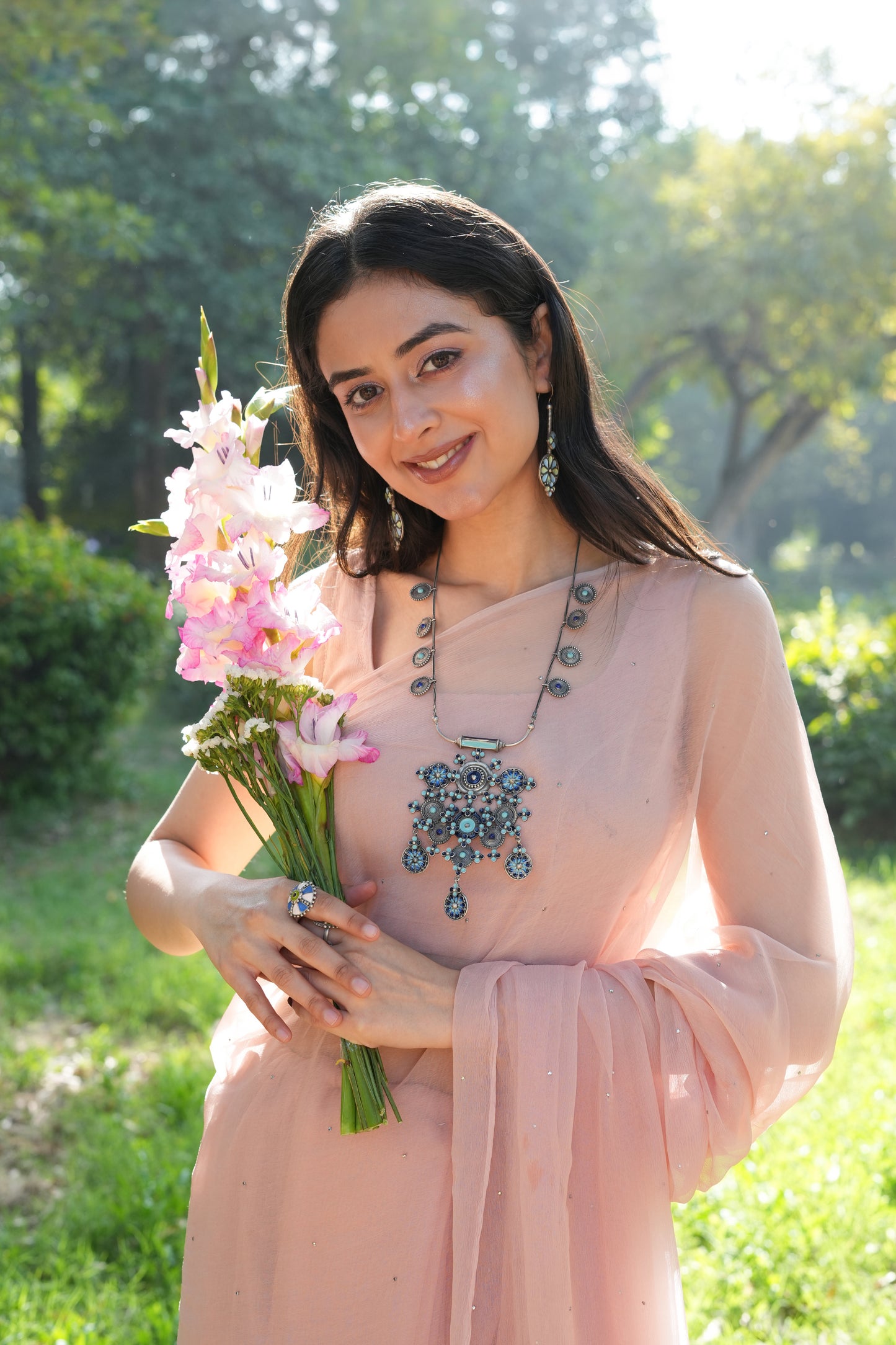 Vanya Big Blue Necklace