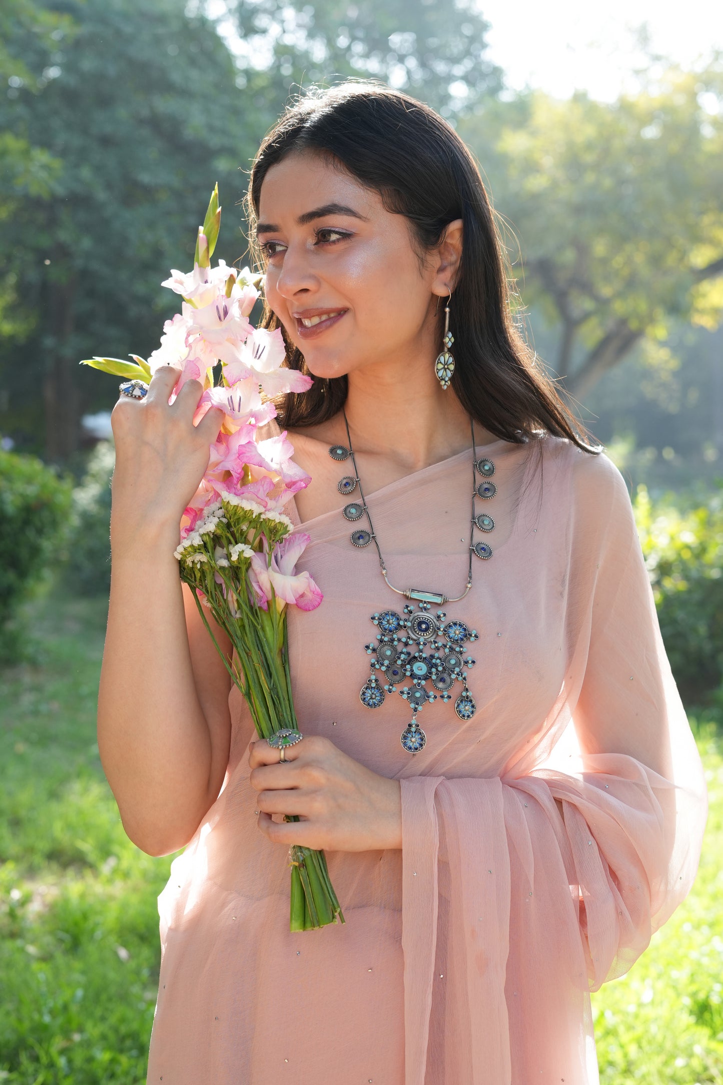 Vanya Big Blue Necklace