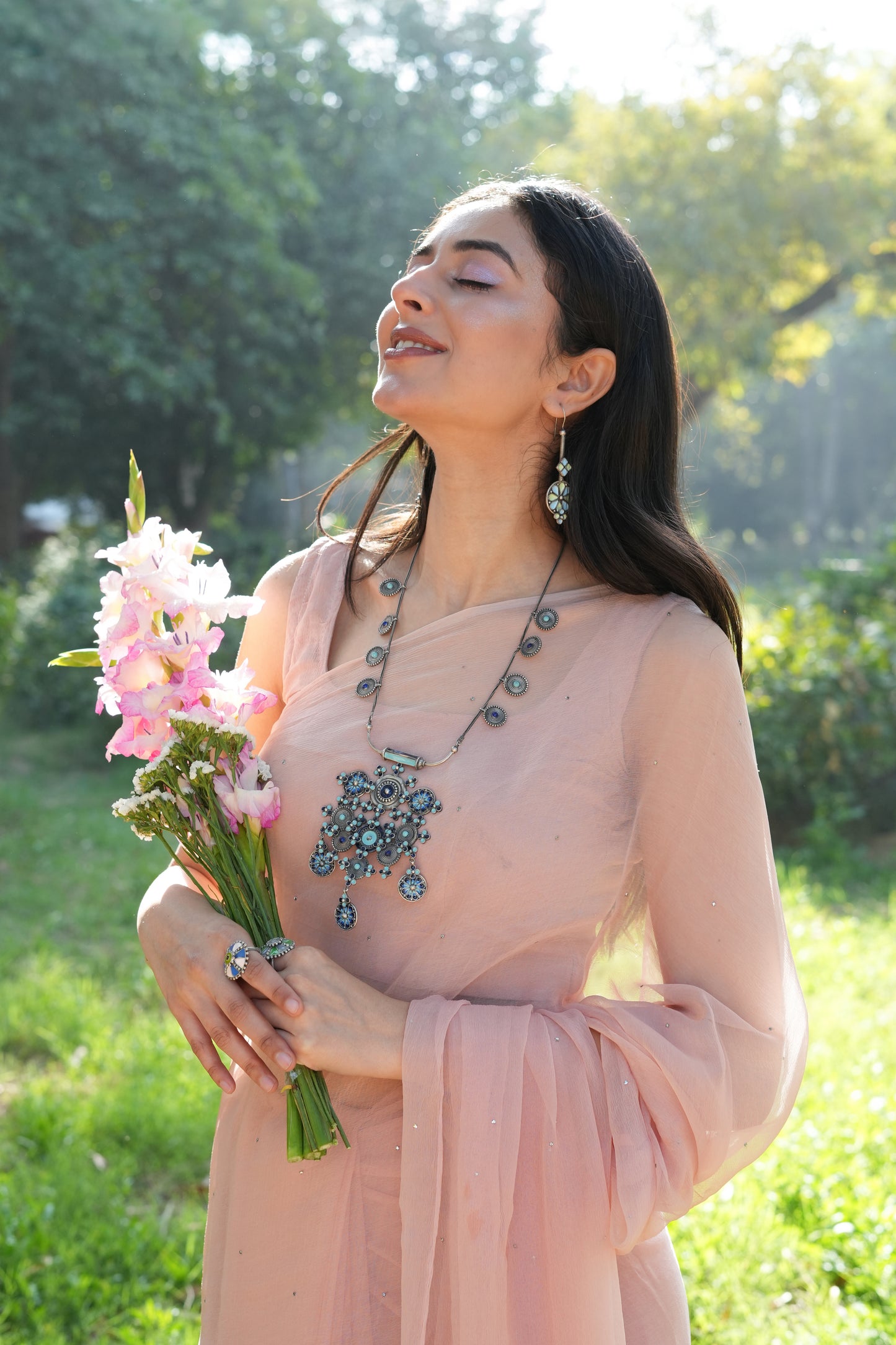 Vanya Big Blue Necklace