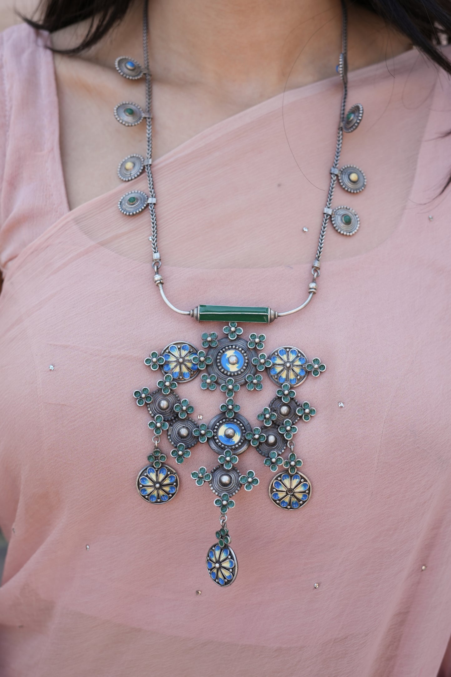 Vanya Big green Necklace