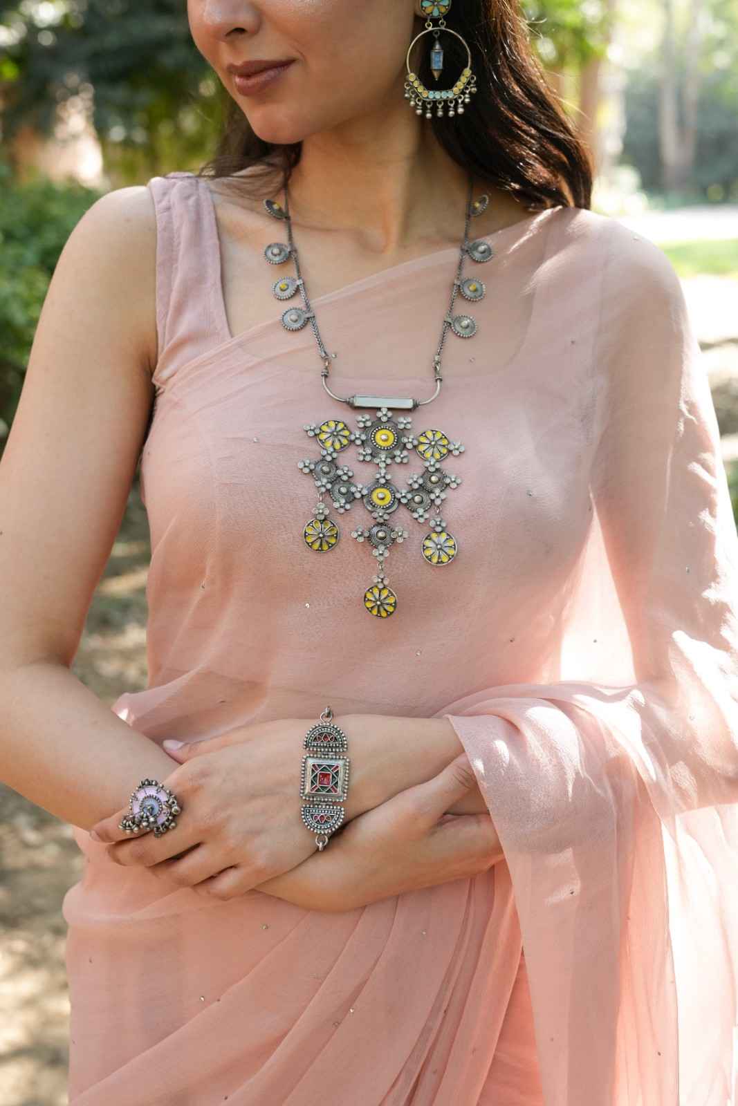Vanya Big Yellow Necklace