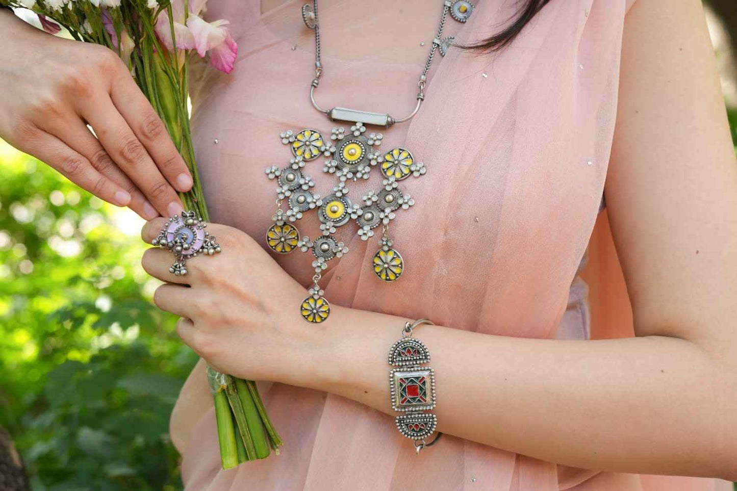 Vanya Big Yellow Necklace