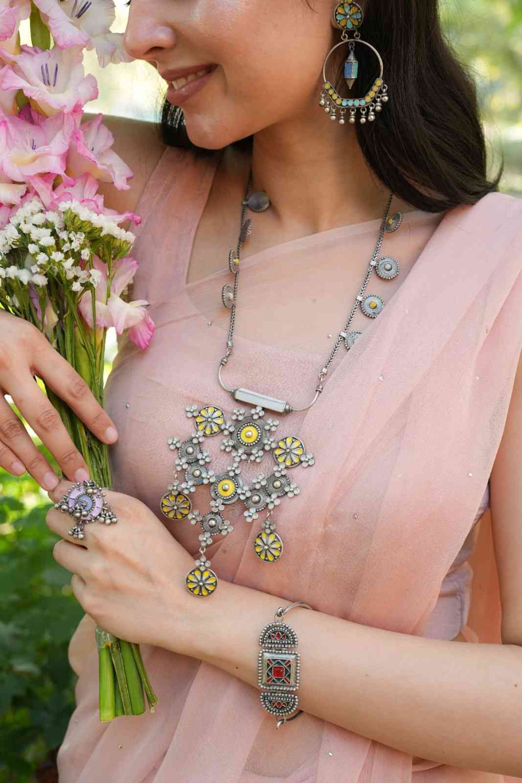 Vanya Big Yellow Necklace