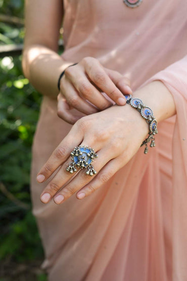 Vanya Blue Ghungaroo Ring