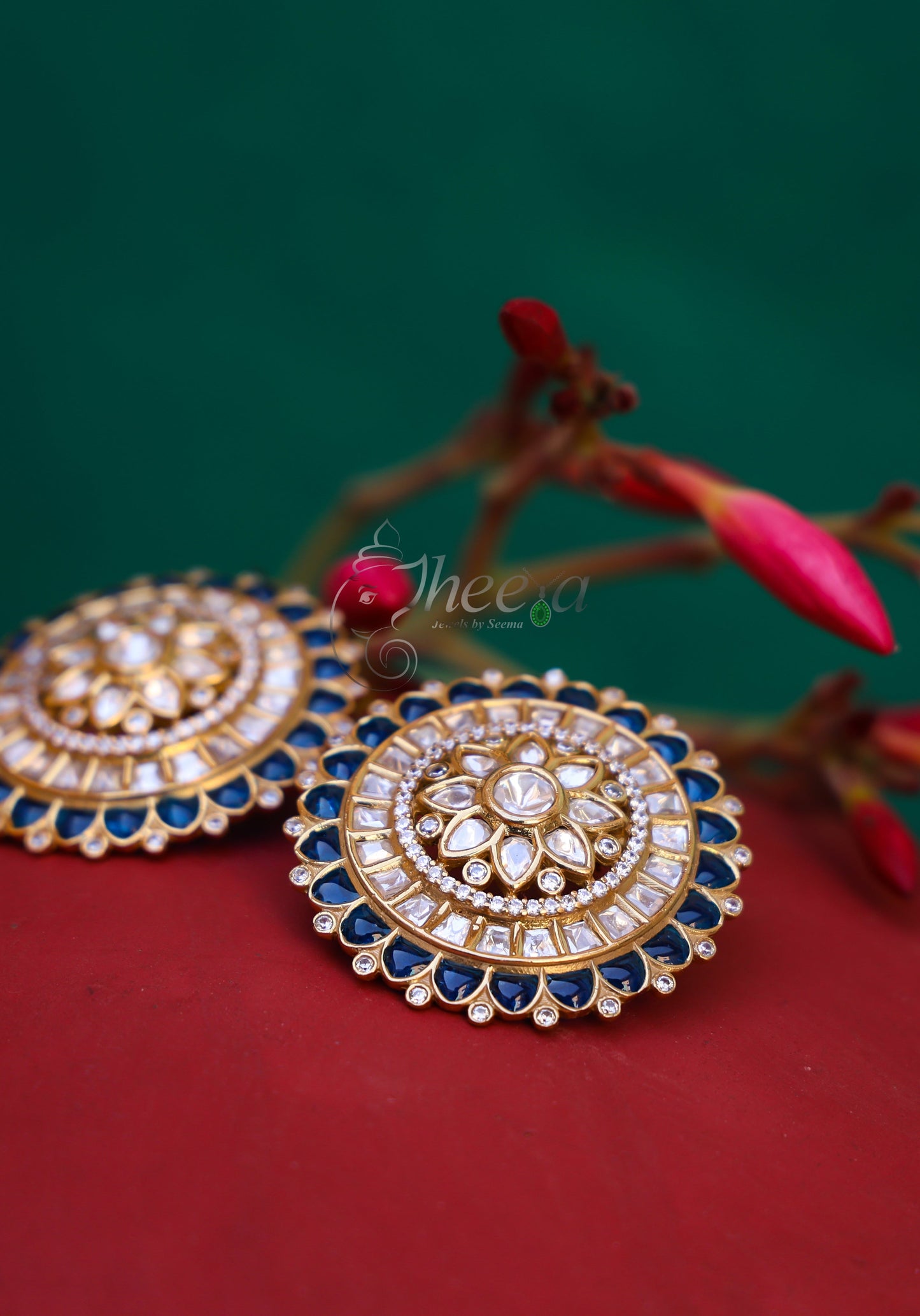 Riwaayat Big Blue Polki Studs