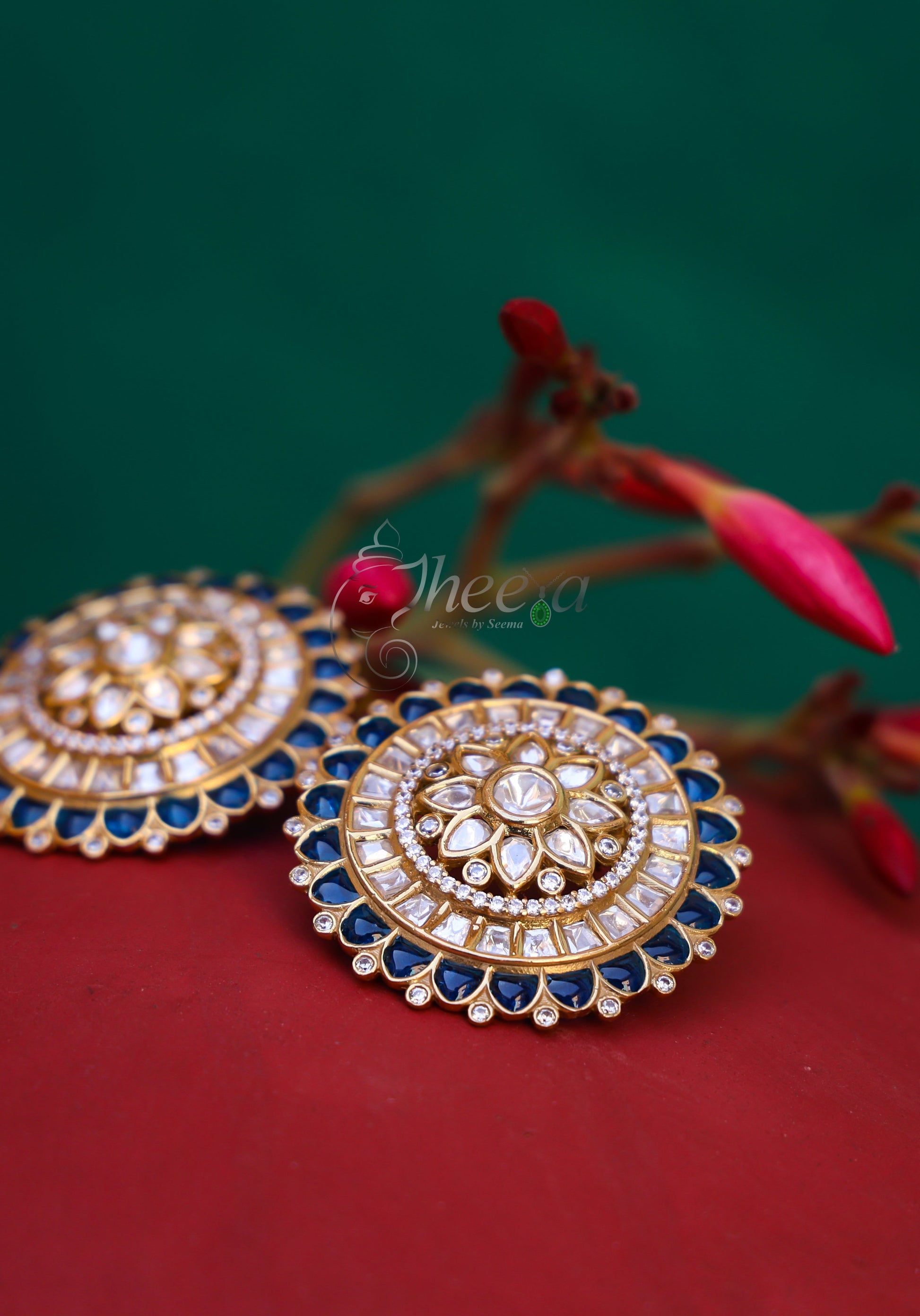 Riwaayat Big Blue Polki Studs