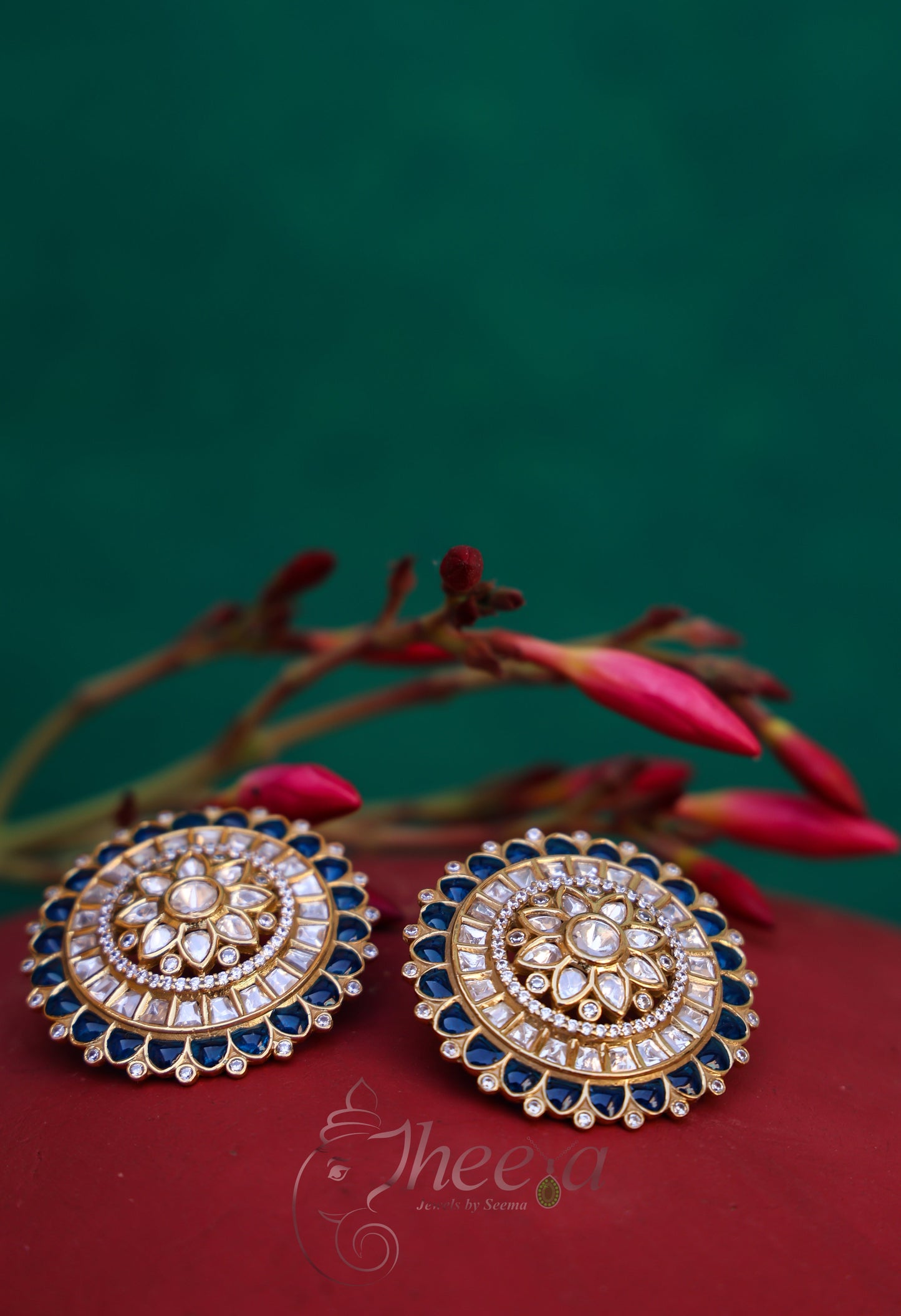 Riwaayat Big Blue Polki Studs