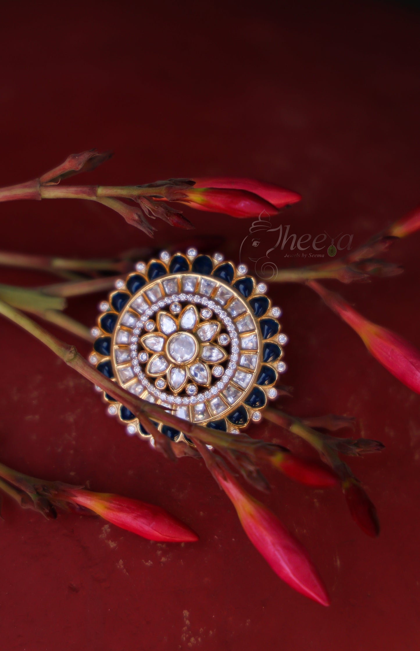 Riwaayat Big Blue Polki Studs