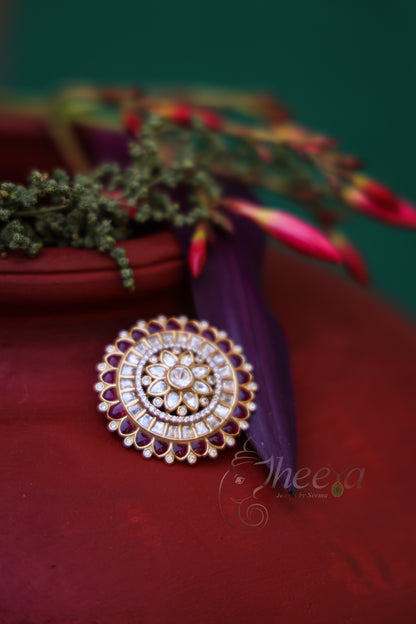 Riwaayat big Pink Polki Studs