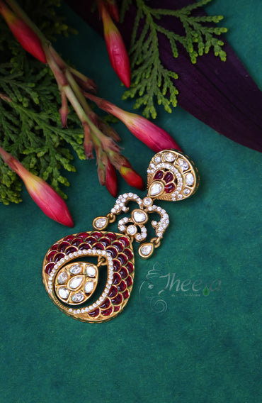 Riwaayat pink Dangling Earrings