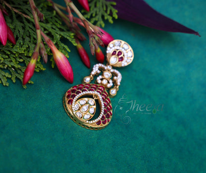 Riwaayat pink Dangling Earrings