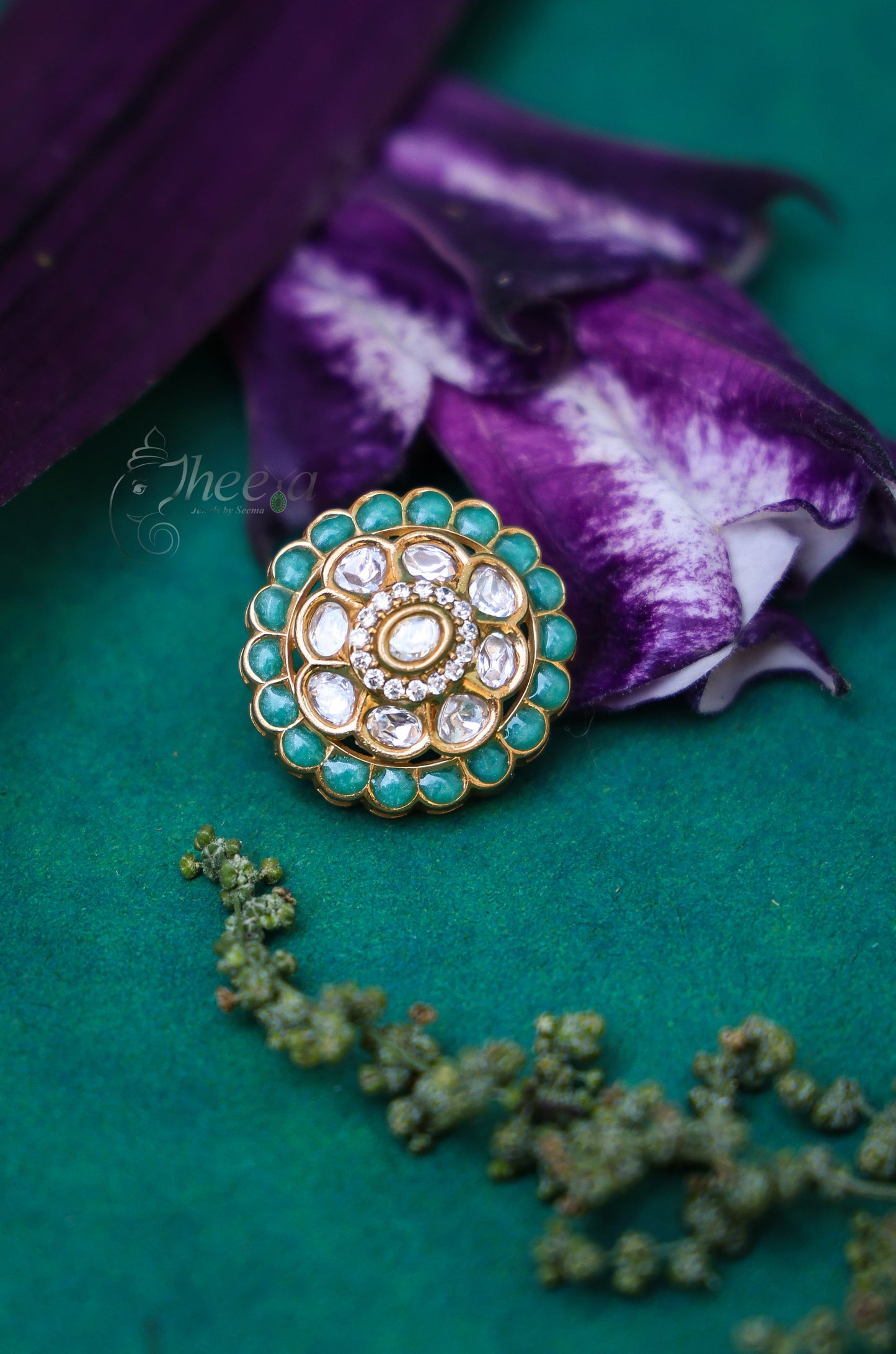 Riwaayat turquoise small polki