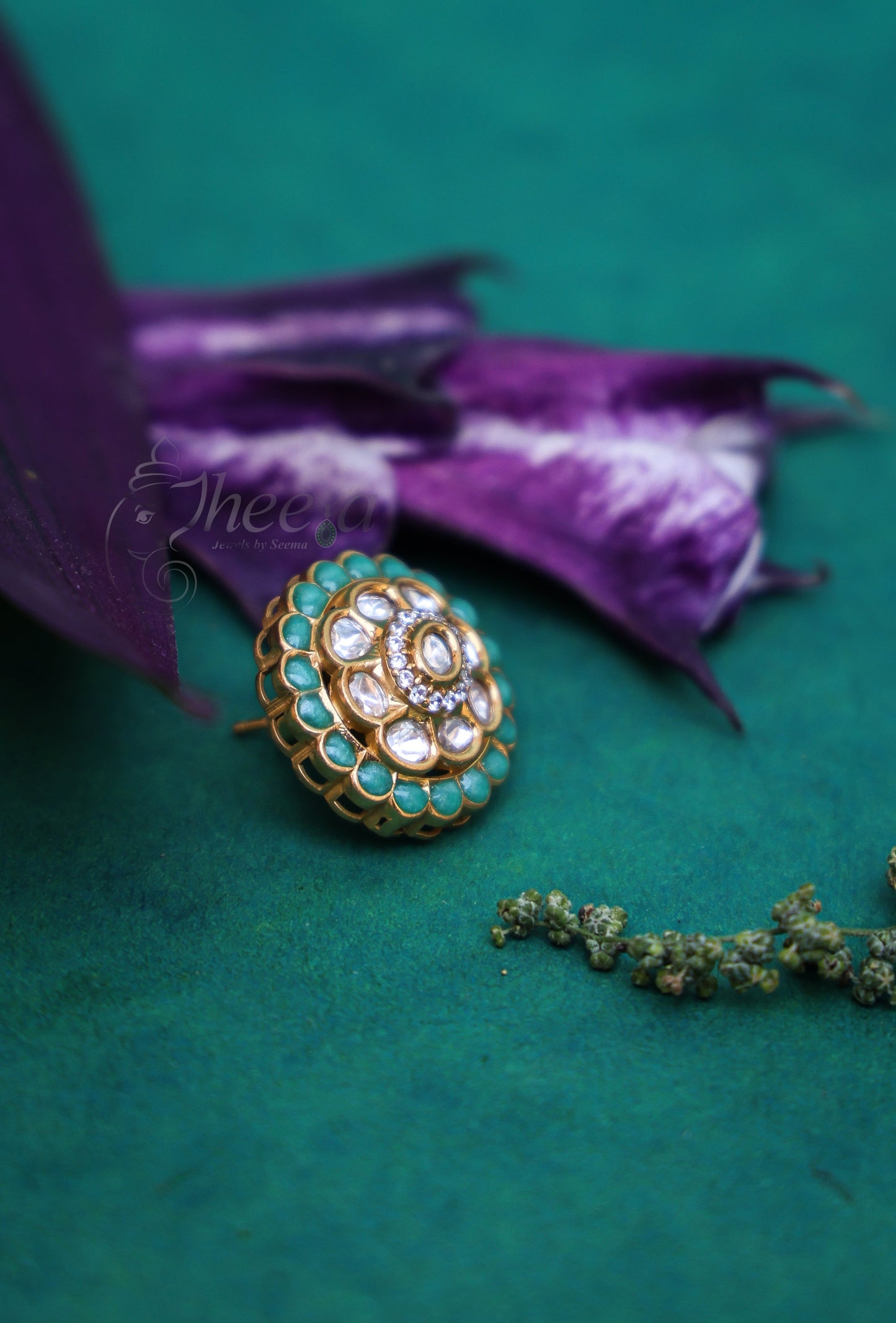 Riwaayat turquoise small polki