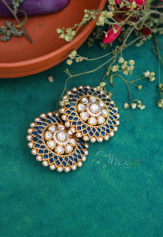 Riwaayat Big Blue Polki Pearl Studs