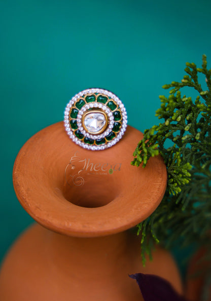 Riwaayat Polki center green kundant