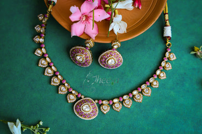 Riwaayat Light pink kundan polki
