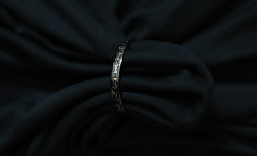 Men's styling featuring the black with rose gold bow design