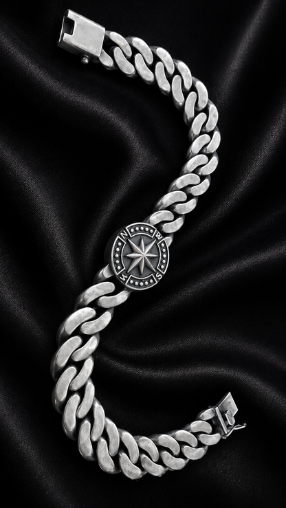 Signature Silver Compass Bracelet