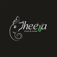 Logo of 'Jheeva Jewels by Seema' with a stylized face and green gem on a black background
