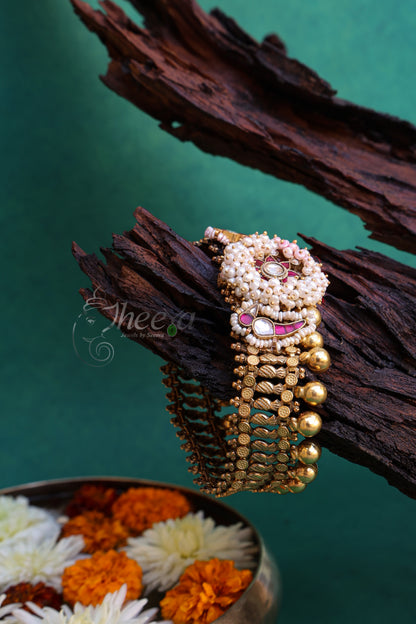 Gold kundan Anklets