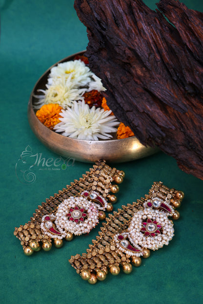 Gold kundan Anklets