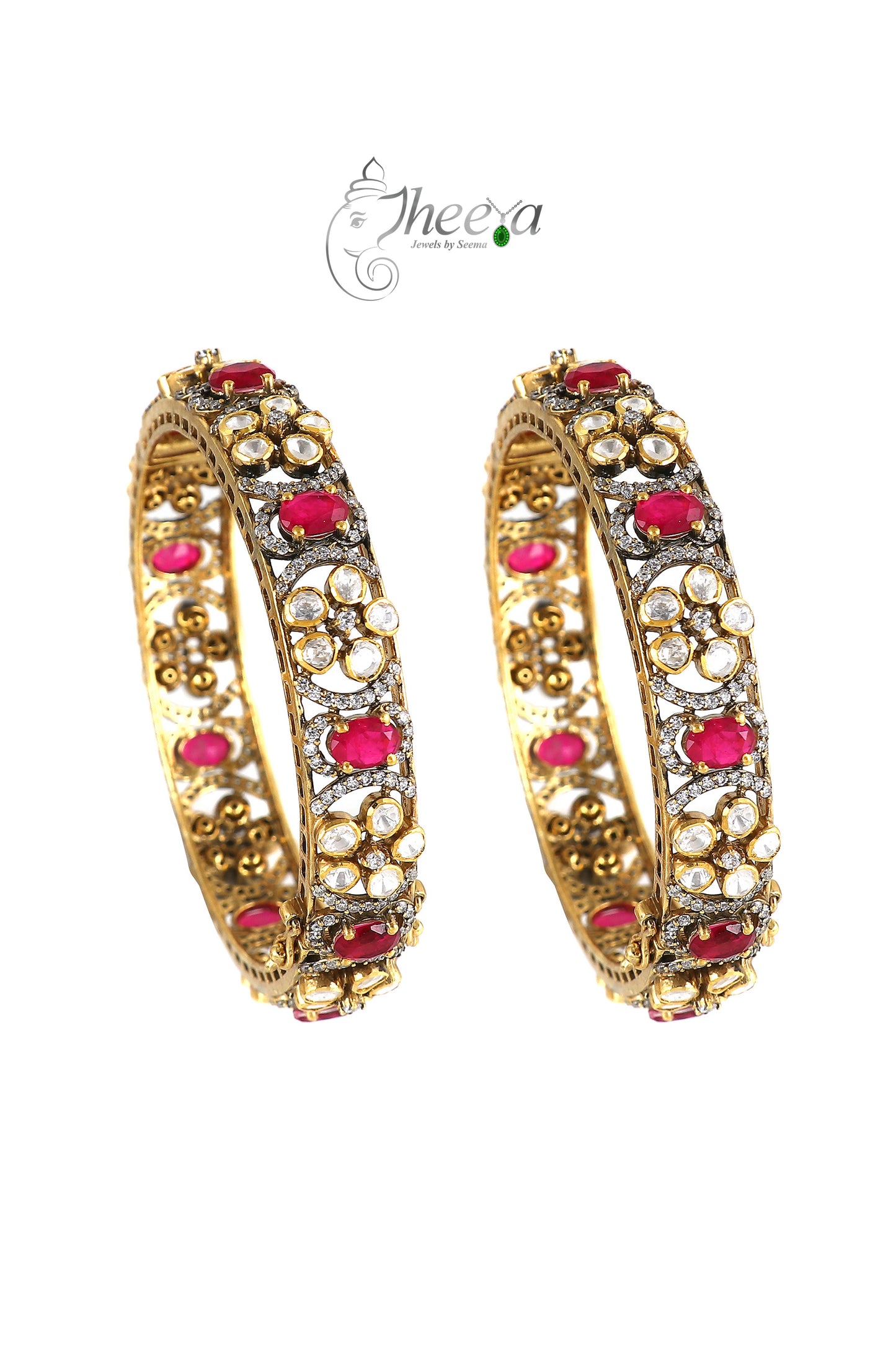Ratnavalli Red Bangle Set