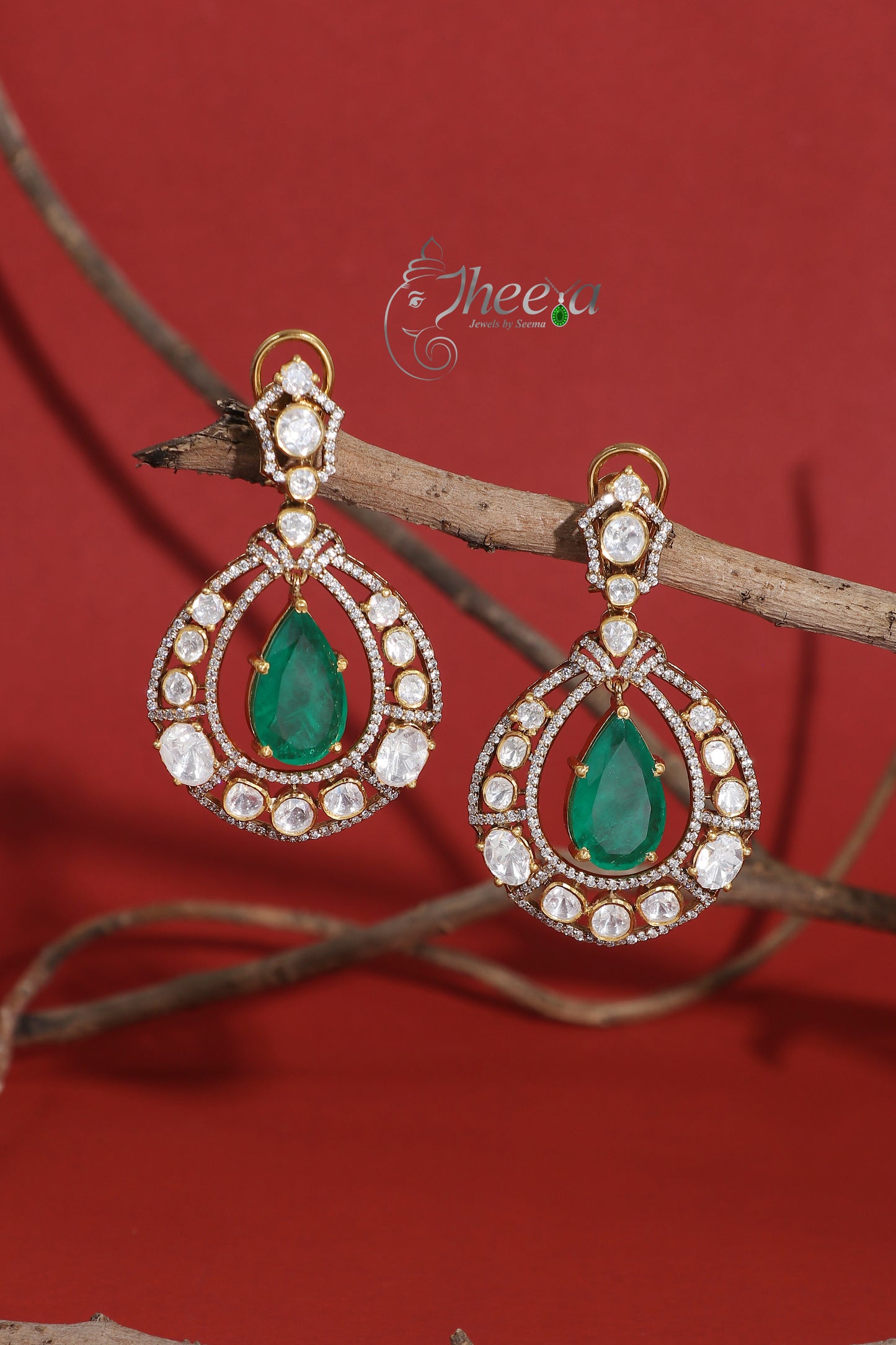 Ratnavalli Green chandbali