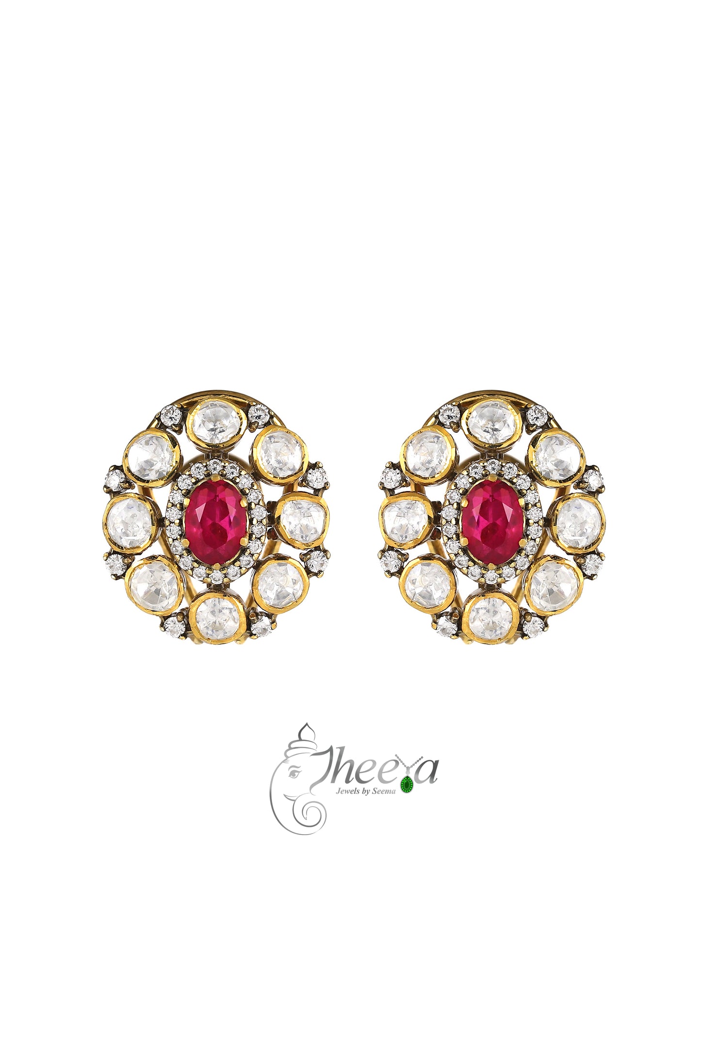 Ratnavalli Small Ruby Studs