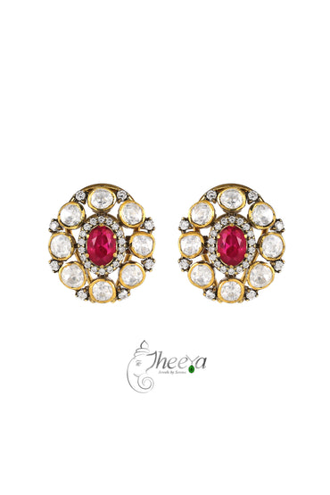 Ratnavalli Small Ruby Studs