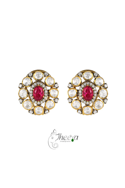 Ratnavalli Small Ruby Studs