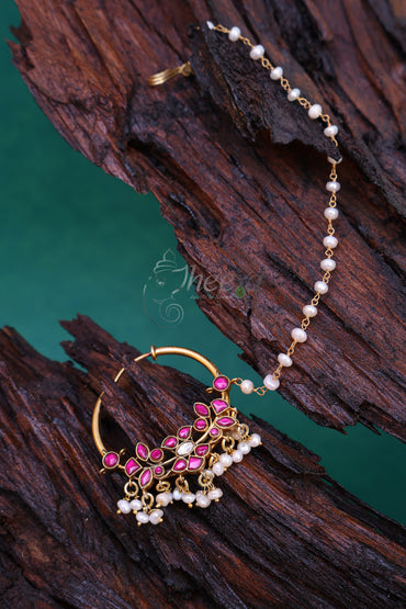 Pink and gold Nose Ring