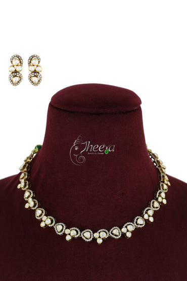 Ratnavalli Moissanite Necklace set