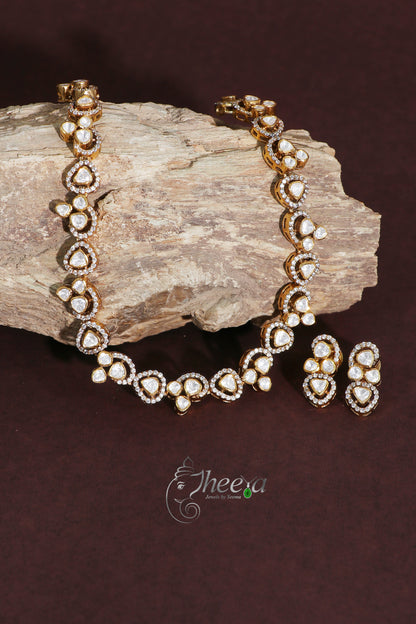 Ratnavalli Moissanite Necklace set