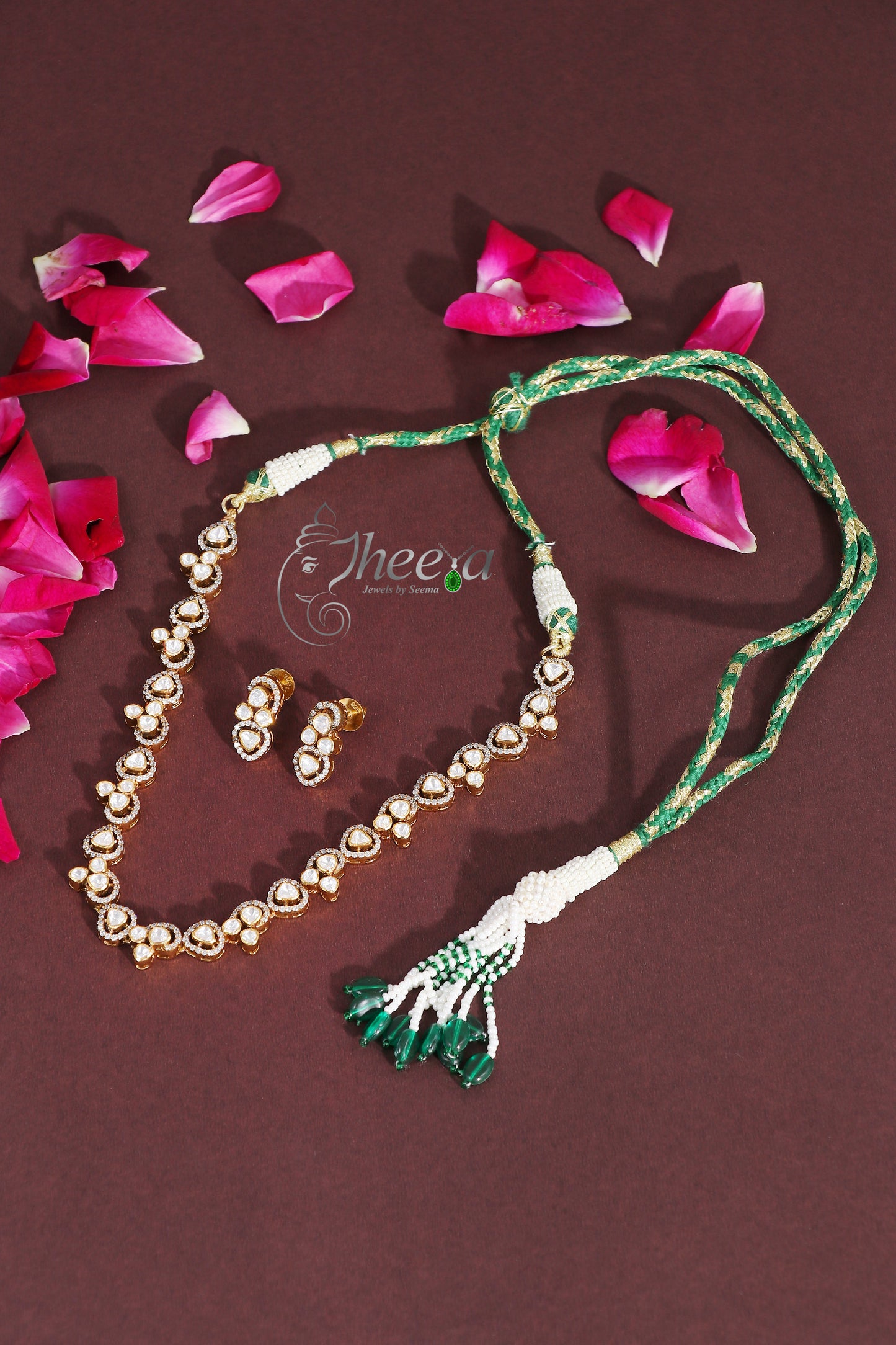 Ratnavalli Moissanite Necklace set