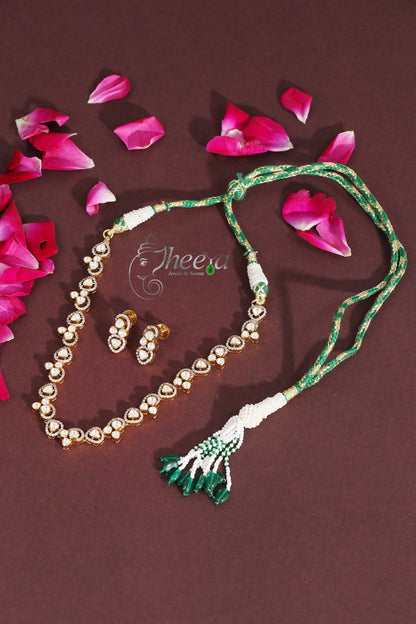Ratnavalli Moissanite Necklace set