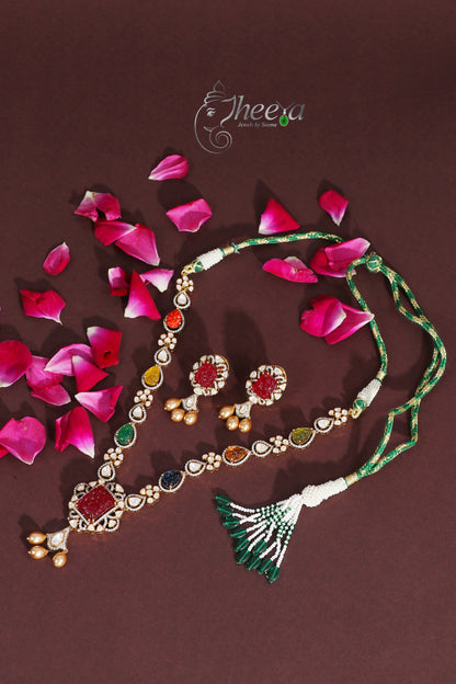 Ratnavalli Navratan Moissanite Set