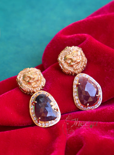 Purple Saphire with Moissanite