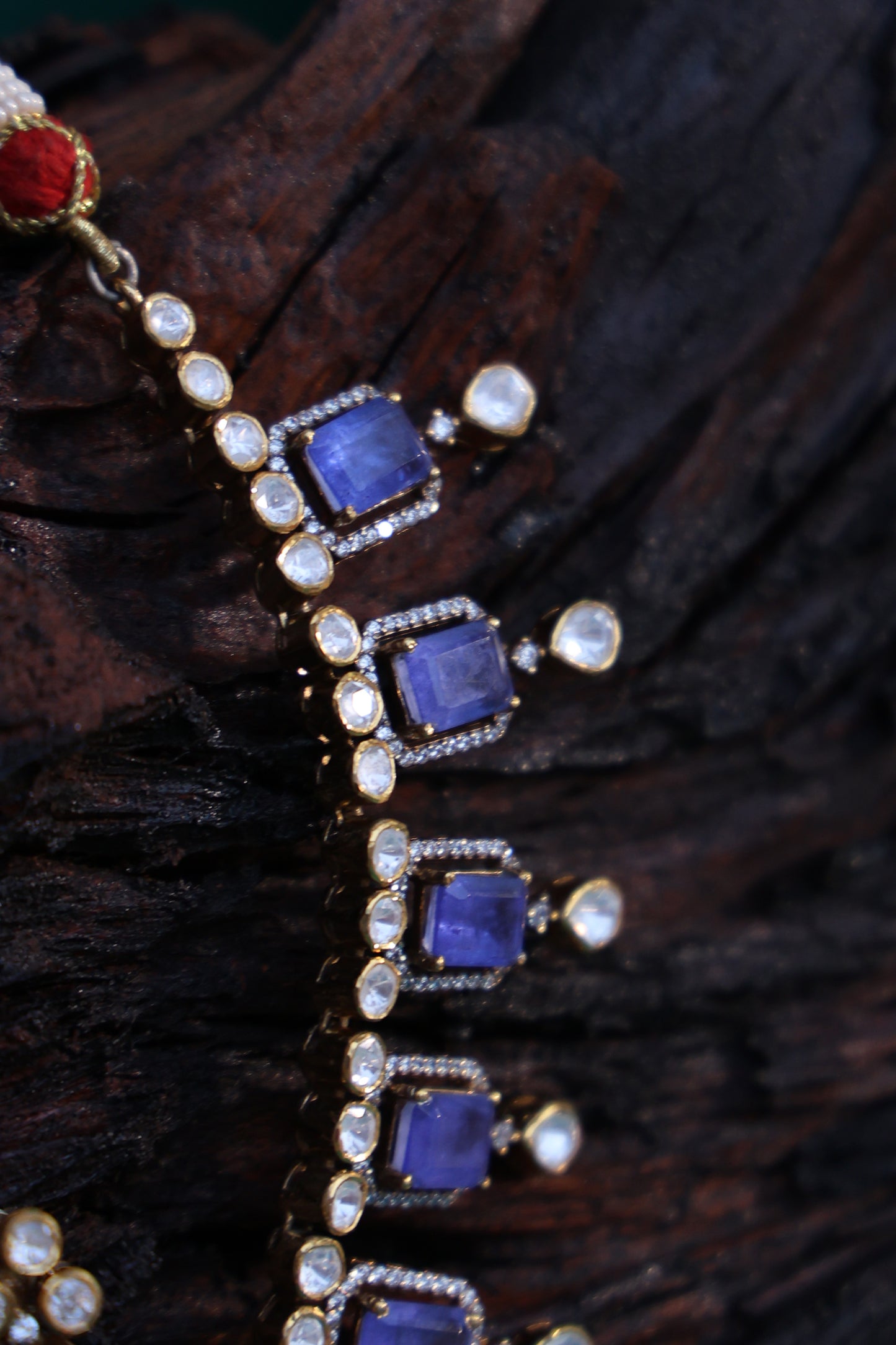 Amethyst and moissanaite set