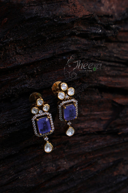 Amethyst and moissanaite set