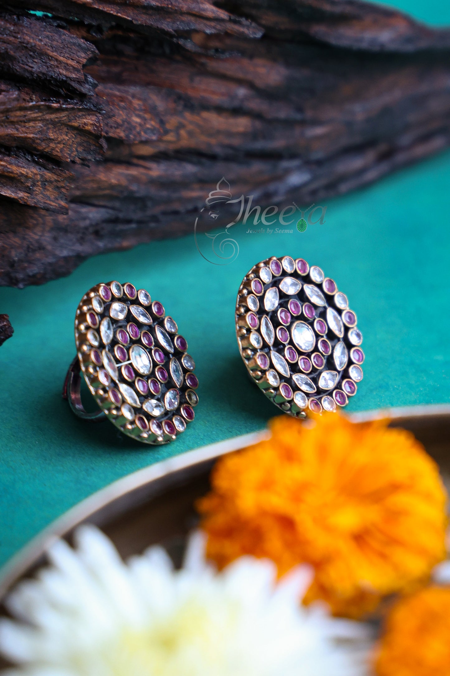 Red and white stones