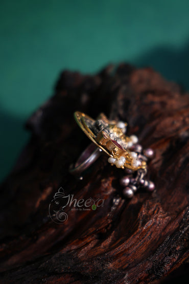 Lion kundan Ring