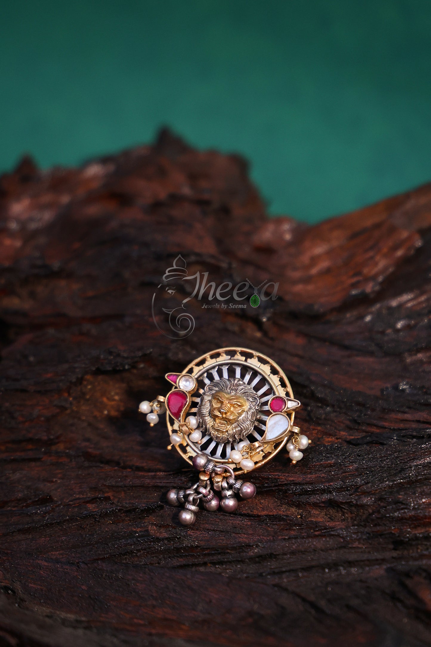 Lion kundan Ring